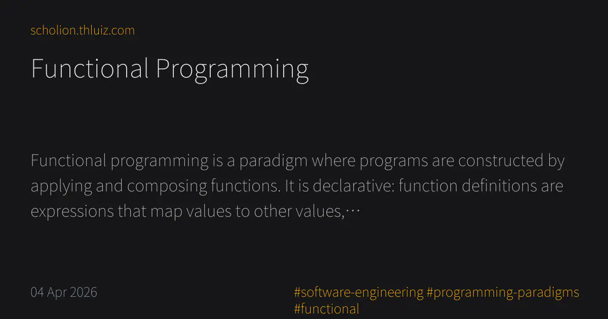 Functional Programming · Scholion