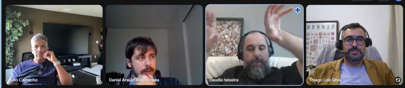 Claudio no meio de uma colocação