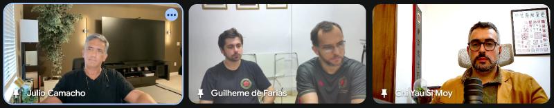 Si Fu, Guilherme Farias e Daniel Araújo, e Thiago Silva